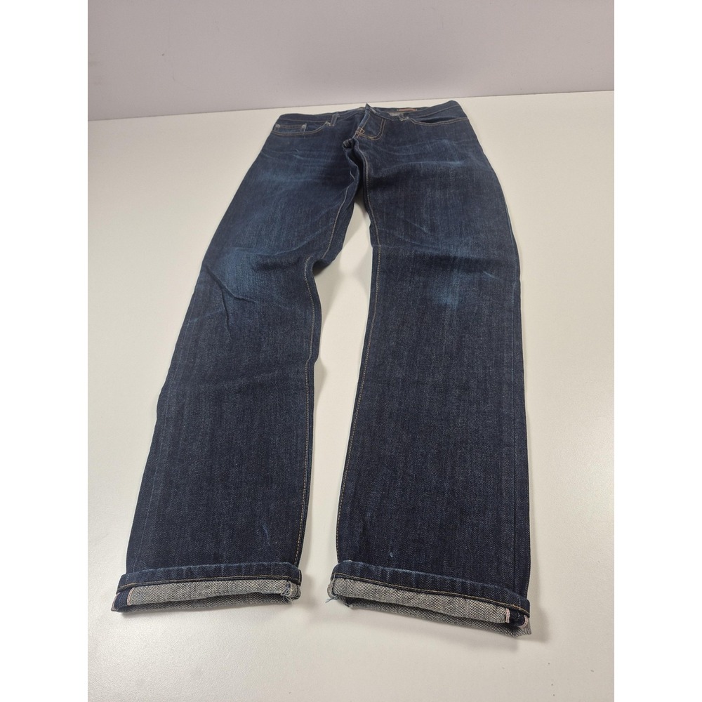 Albam Selvedge Denim Jeans Mens 32x35 Blue Slim Leg Raw Made England Japan